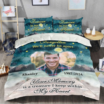 Gone But Never Forgotten  - Memorial Personalized Custom Bedding Set - Christmas Gift, Sympathy Gift