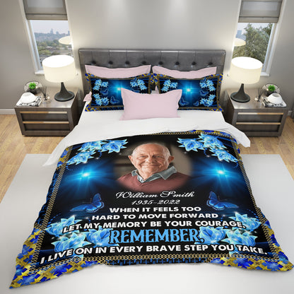 Move Forward Memorial Personalized Custom Bedding Set - Christmas Gift, Sympathy Gift