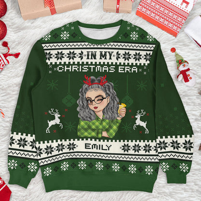 In My Christmas Era - Personalized Custom Ugly Sweatshirt - Unisex Wool Jumper - Christmas Gift For Her