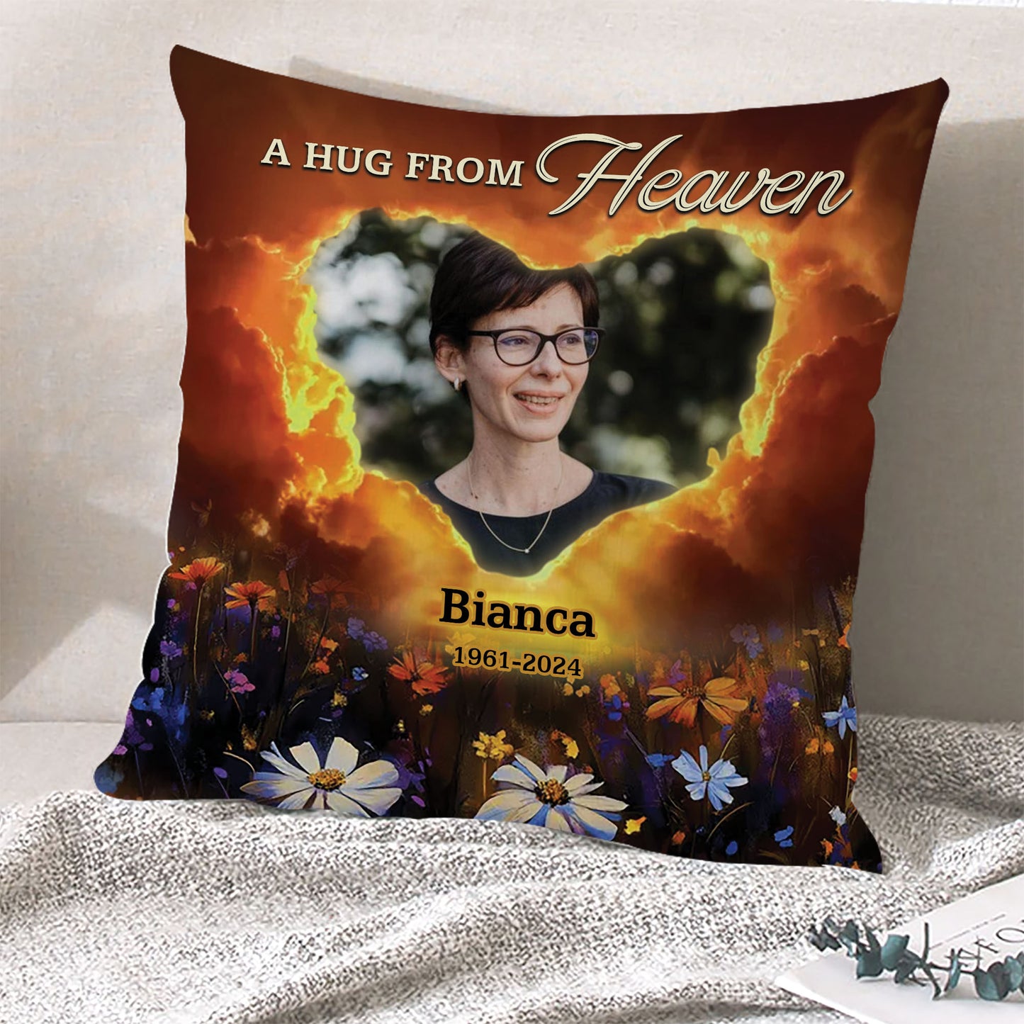 A Heart From Heaven - Personalized Custom Throw Pillow