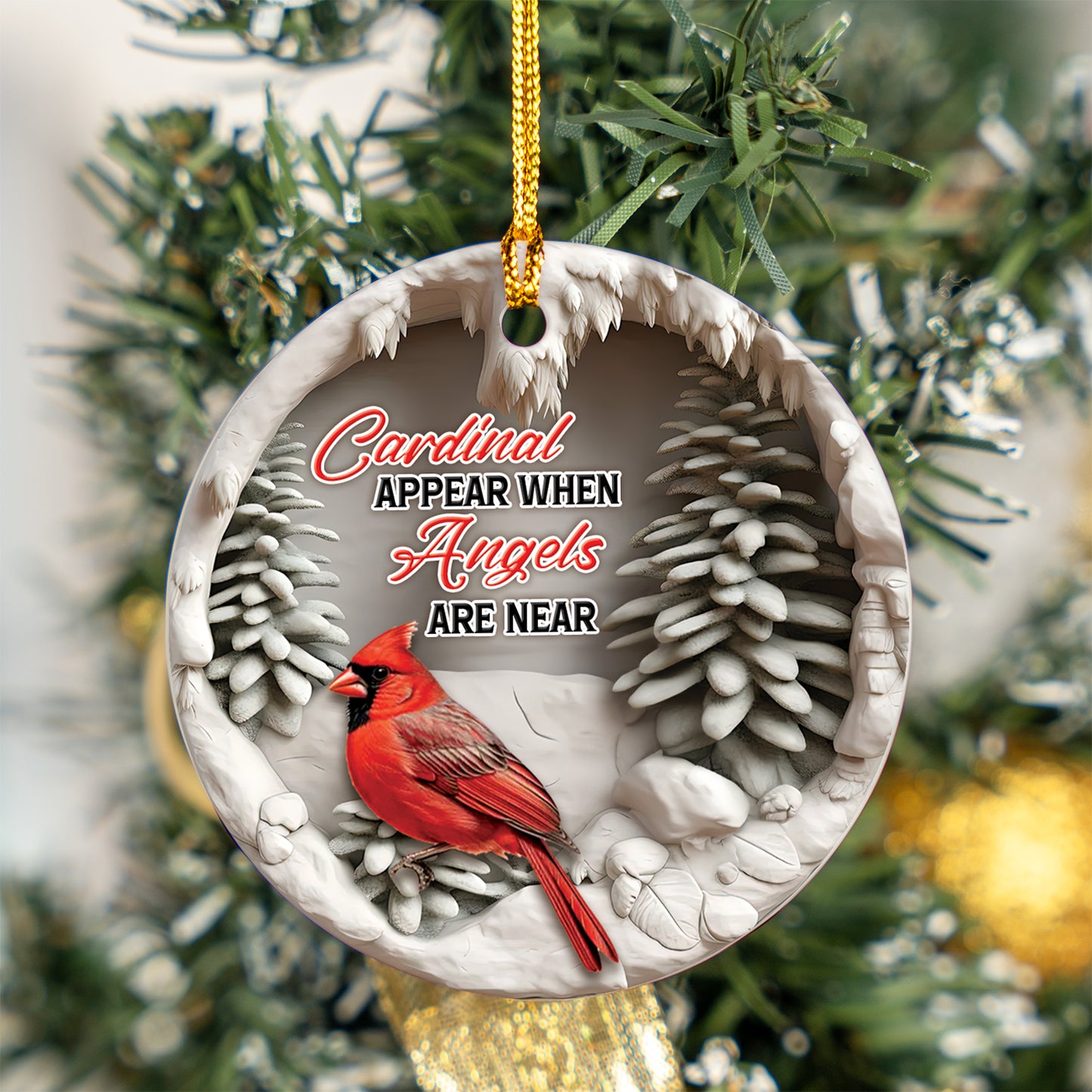 Cardinal Appear Acrylic Ornament - Memorial Custom Acrylic Ornament - Custom Ornament