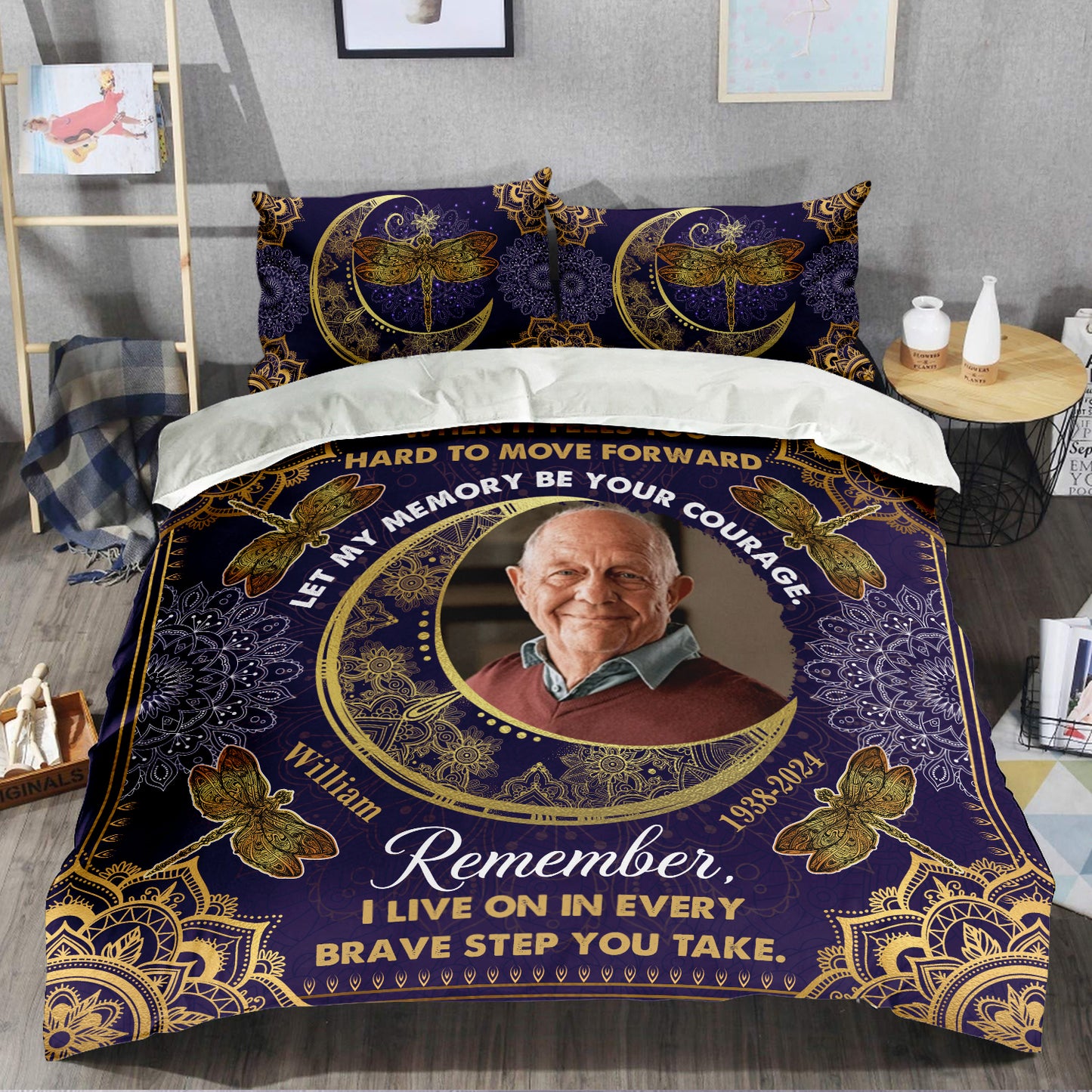 Every Brave Step You Take. Personalized Custom Bedding Set - Christmas Gift, Sympathy Gift