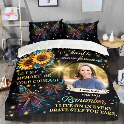 Spirit Of A Dragonfly - Memorial Personalized Custom Bedding Set - Christmas Gift, Sympathy Gift