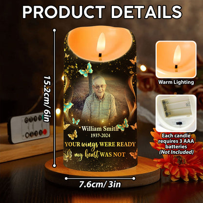 Your Light Will Always Shine In My Heart - Personalized Flameless LED Candle