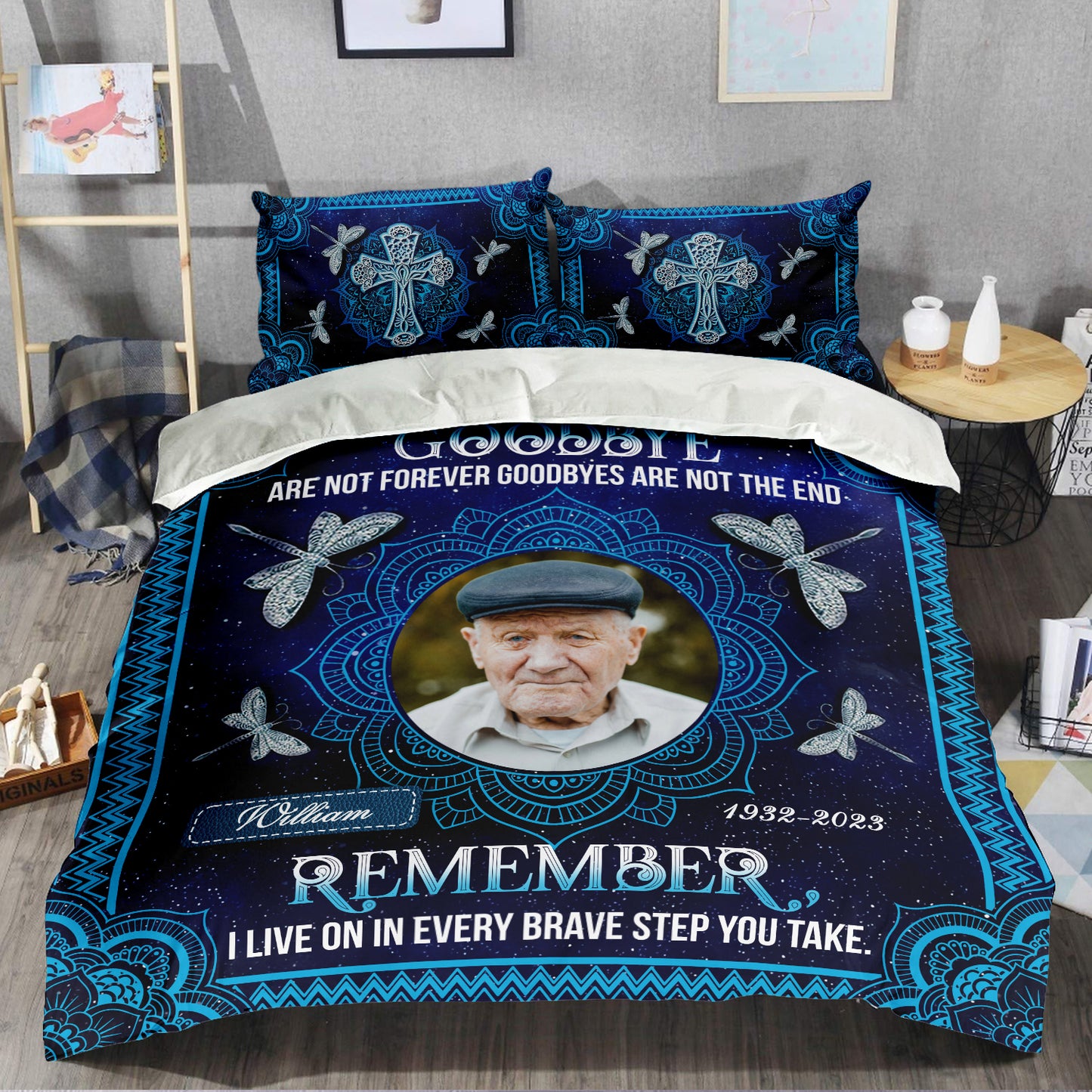 Goodbye Are Not Forever Mandala Personalized Custom Bedding Set - Christmas Gift, Sympathy Gift