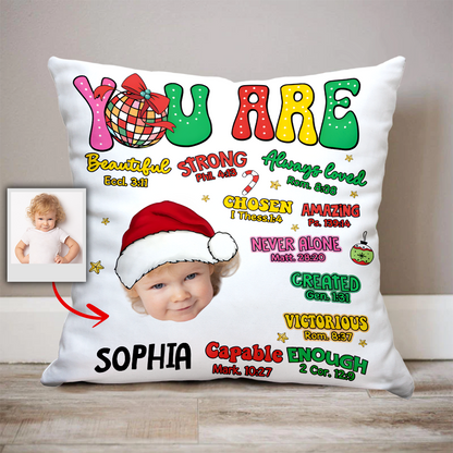 You Are Beautiful Christmas Pillow - Personalized Custom Throw Pillow