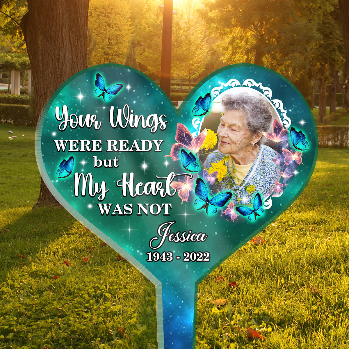 Your Wings Were Ready - Memorial Personalized Custom Acrylic Garden Stake - Sympathy Gift For Pet Owners, Pet Lovers