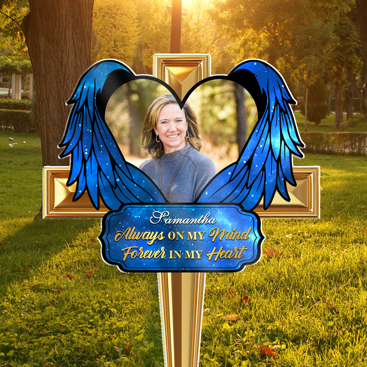 Always On My Mind - Memorial Personalized Custom Acrylic Garden Stake