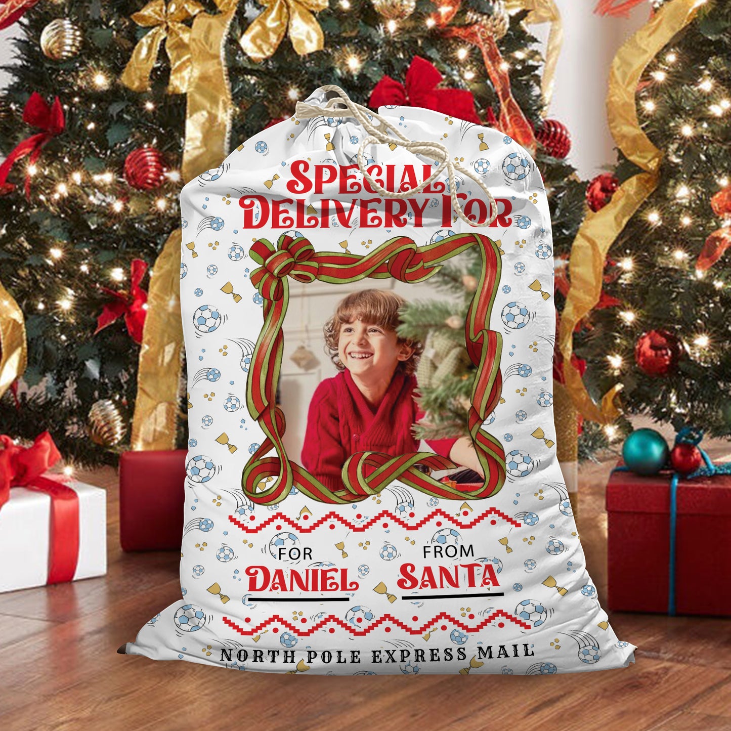 Special Delivery My Hobby Christmas Bag Custom Photo - Christmas Family Gift - Personalized Christmas Sack - Custom Christmas Bag