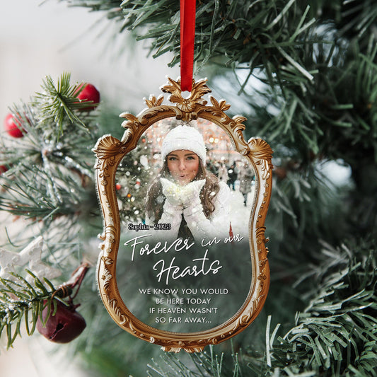 Forever in Our Hearts Personalized Acrylic Ornament - Memorial Custom Acrylic Ornament - Custom Ornament