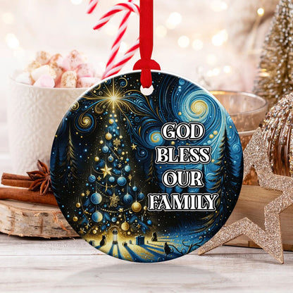 God Bless Acrylic Ornament - Memorial Custom Acrylic Ornament - Custom Ornament