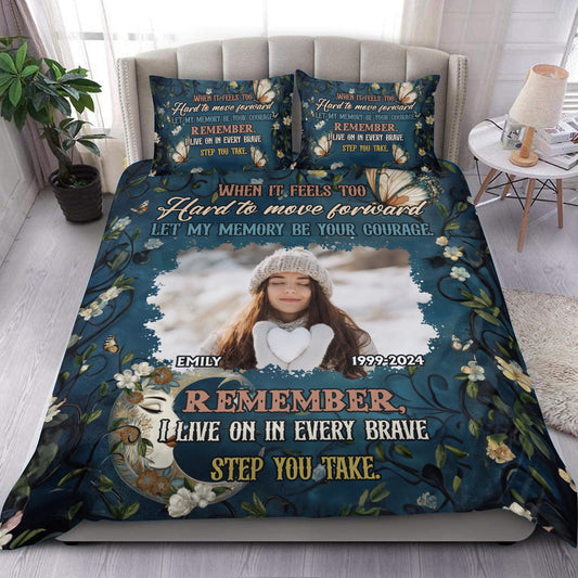 Move Forward - Memorial Personalized Custom Bedding Set - Christmas Gift, Sympathy Gift