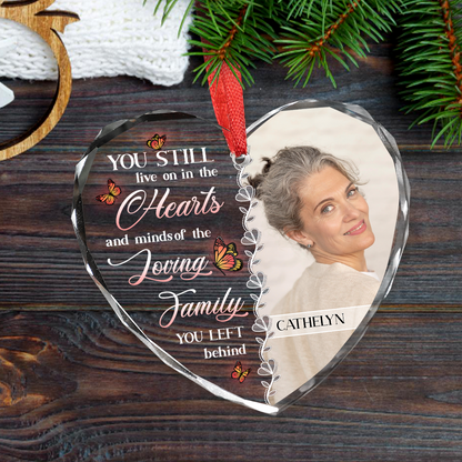 Loving Family Memorial Keepsake - Personalized Custom Glass Ornament - Memorial Ornament Gift