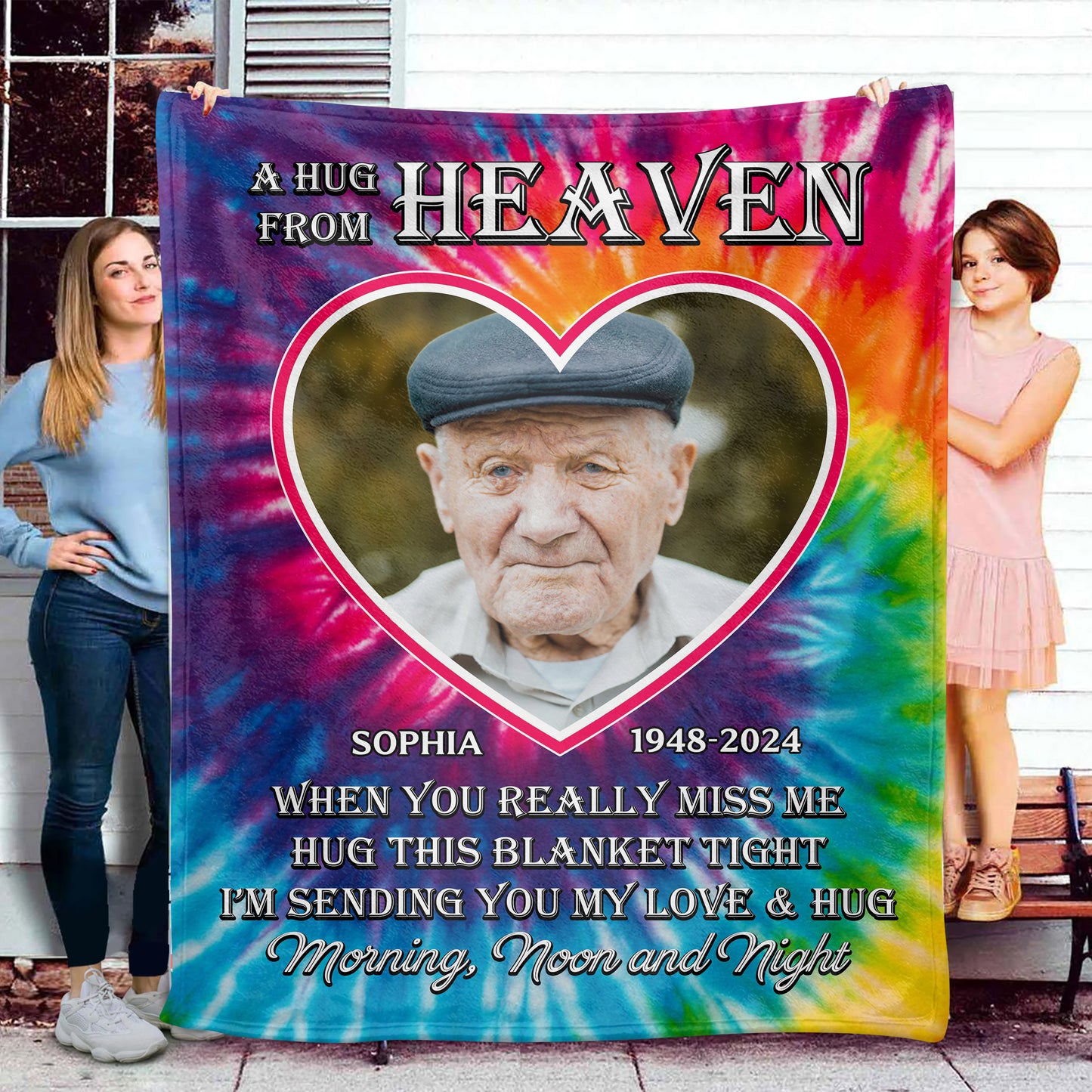 Let It Remind You Peace Blanket Memorial - Remembrance Gift - Memorial Personalized Custom Blanket - Christmas Gift, Sympathy Gift