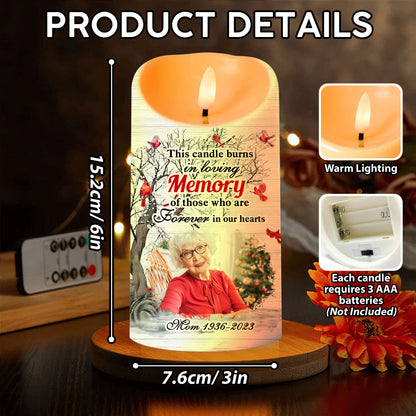 Candle Burns Your Life Was A Blessing Custom Photo Memorial - Personalized Flameless LED Candle