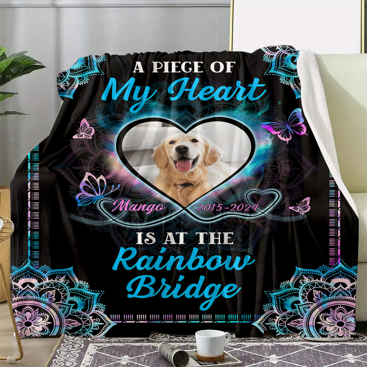 Angels Don't Always Have Wings Blanket Pet Memorial - Remembrance Gift - Memorial Personalized Custom Blanket - Christmas Gift, Sympathy Gift