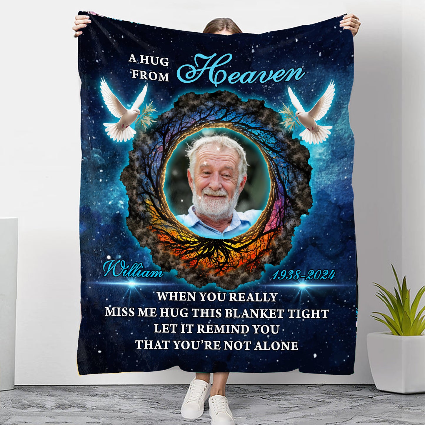 Let It Remind You Blanket Memorial - Remembrance Gift - Memorial Personalized Custom Blanket - Christmas Gift, Sympathy Gift