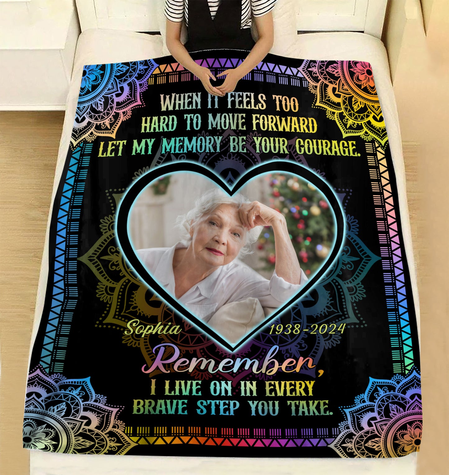 When It Feels Too Hard To Move Forward Blanket Memorial - Remembrance Gift - Memorial Personalized Custom Blanket - Christmas Gift, Sympathy Gift