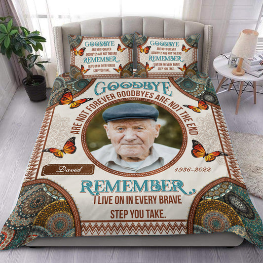 Goodbye Are Not Forever Butterfly Personalized Custom Bedding Set - Christmas Gift, Sympathy Gift