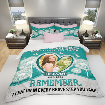 A Hug From Heaven Dandelion Memorial Personalized Custom Bedding Set - Christmas Gift, Sympathy Gift