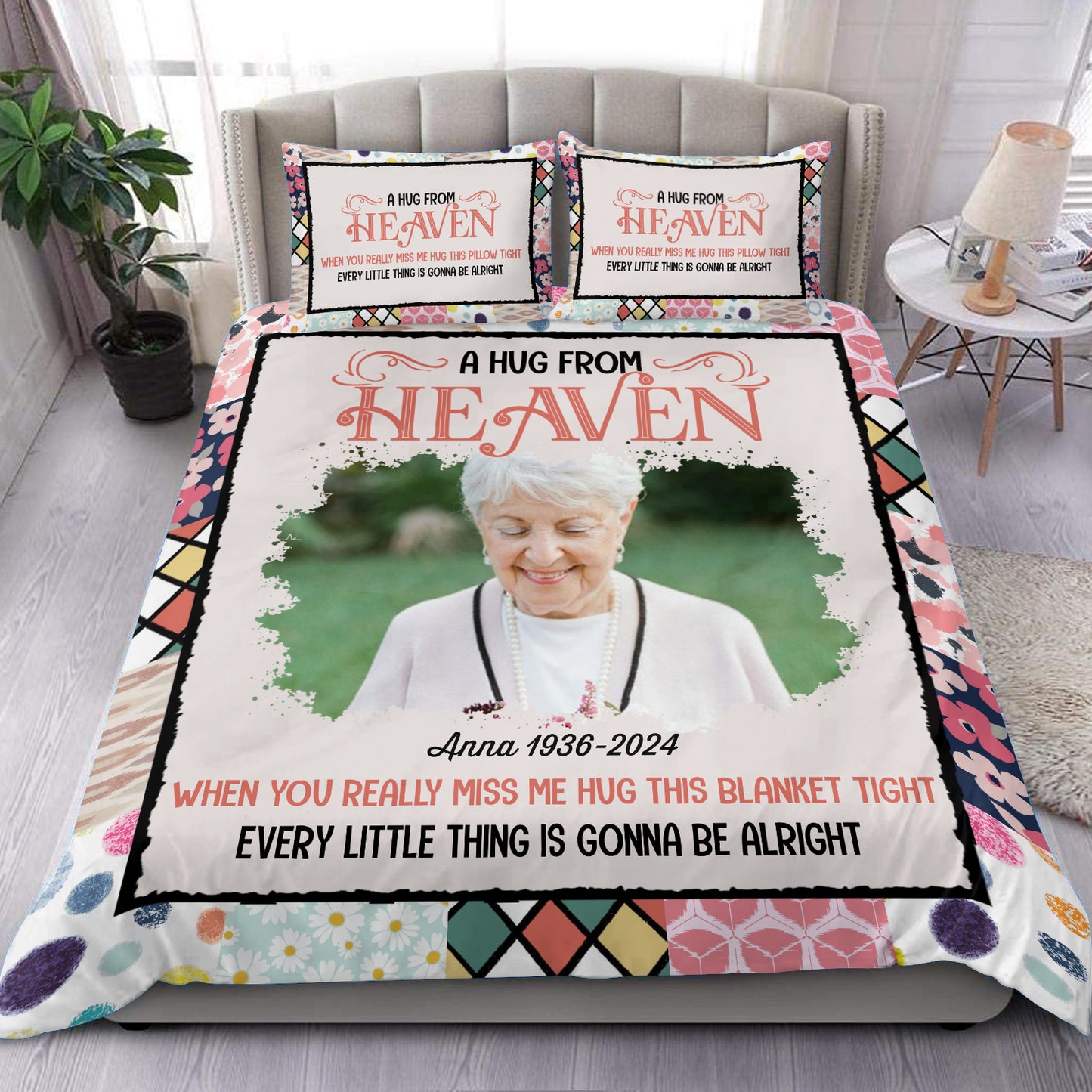 Hug Me Personalized Custom Bedding Set - Christmas Gift, Sympathy Gift