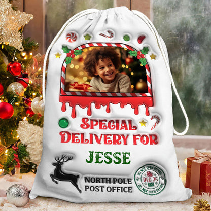 Personalized Custom 3D Inflated Bag Custom Photo - Christmas Family Gift - Personalized Christmas Sack - Custom Christmas Bag