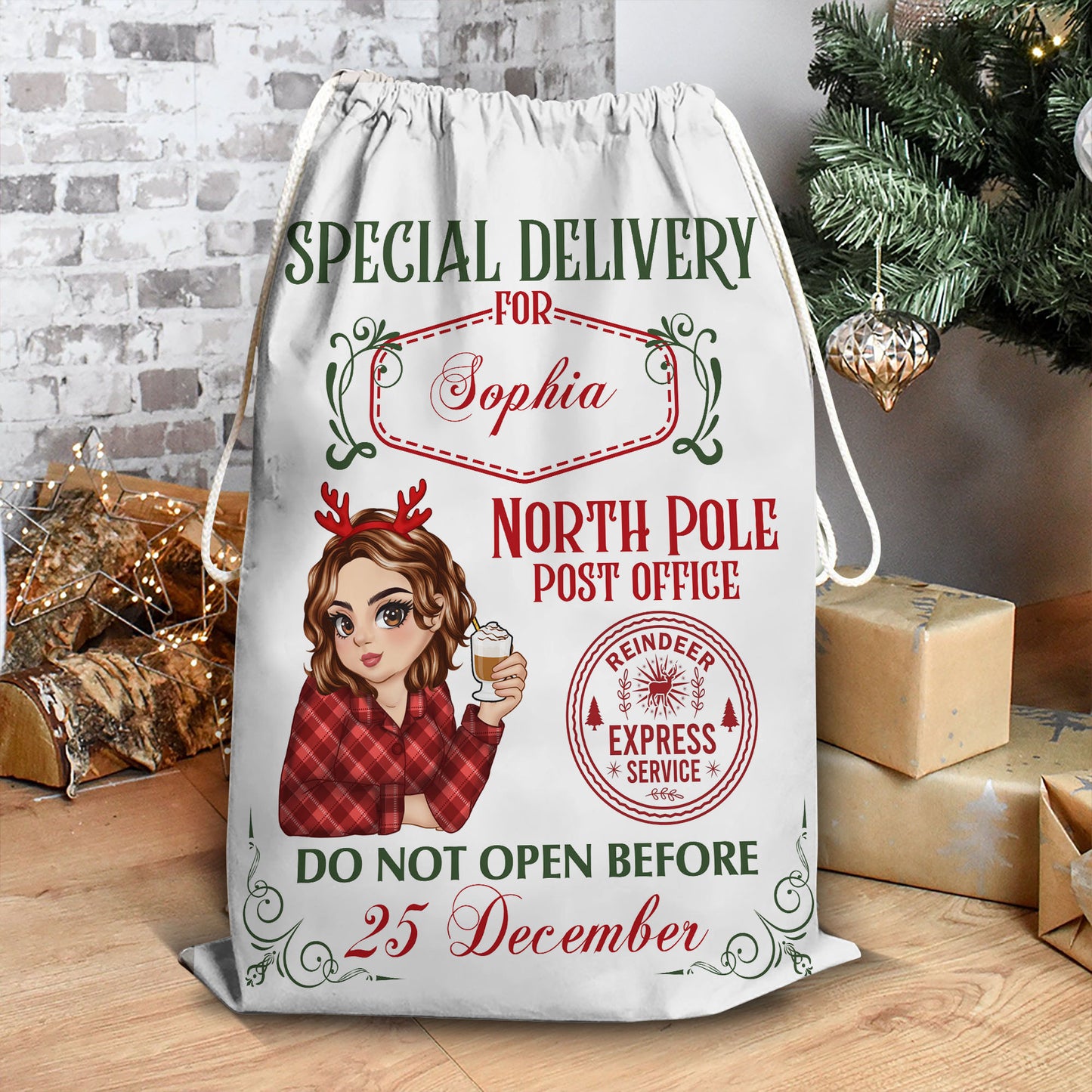 North Pole Post Office - Christmas Family Gift - Personalized Christmas Sack - Custom Christmas Bag