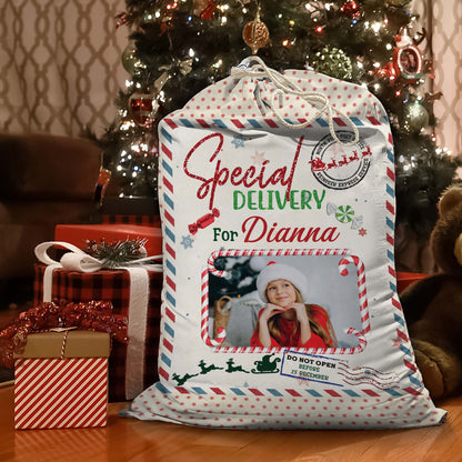 Special Delivery For - Christmas Family Gift - Personalized Christmas Sack - Custom Christmas Bag