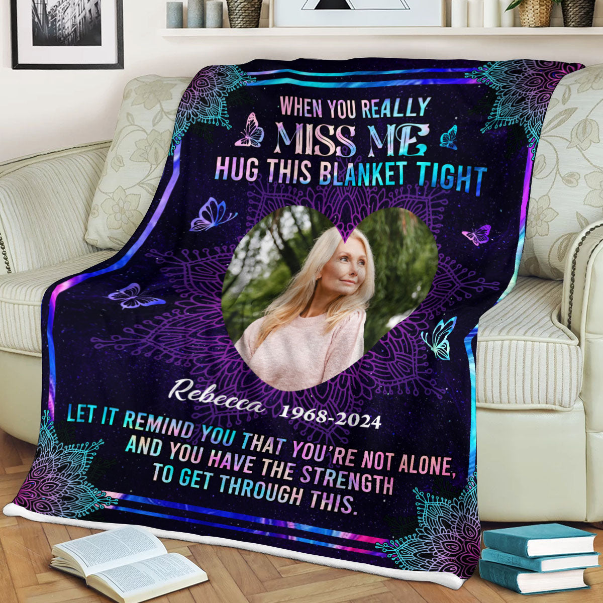 You Have The Strength To Get Through This Memorial - Remembrance Gift - Memorial Personalized Custom Blanket - Christmas Gift, Sympathy Gift