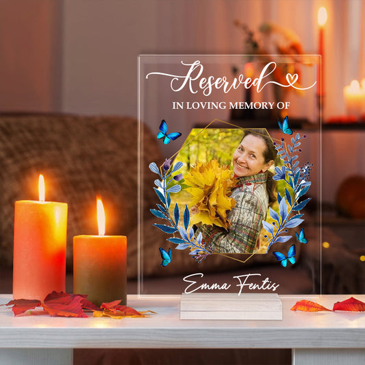 Reserved Memorial Sign Wedding Decor, Personalized Memorial Plaque Sympathy Gift, In Loving Memory Present, Custom Mother Memorial Plaque