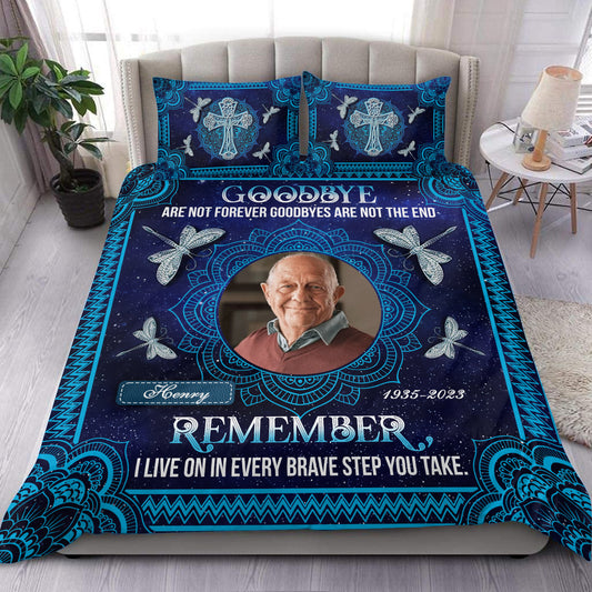 Goodbye Are Not Forever Mandala Personalized Custom Bedding Set - Christmas Gift, Sympathy Gift