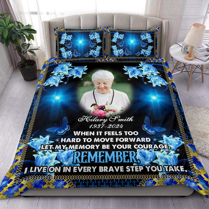 Move Forward Memorial Personalized Custom Bedding Set - Christmas Gift, Sympathy Gift