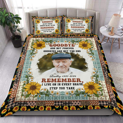 A Hug From Heaven Sunflower Memorial Personalized Custom Bedding Set - Christmas Gift, Sympathy Gift