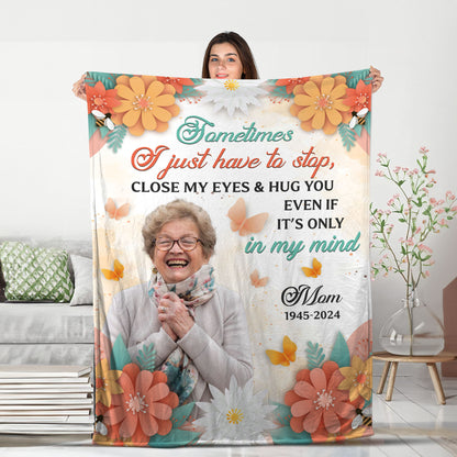 3D Flowers In Loving Memory Remembrance Gift - Memorial Personalized Custom Blanket - Christmas Gift, Sympathy Gift