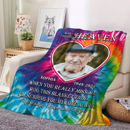 Let It Remind You Peace Blanket Memorial - Remembrance Gift - Memorial Personalized Custom Blanket - Christmas Gift, Sympathy Gift