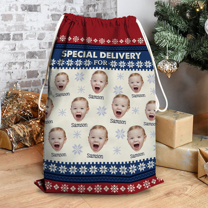 Funny Custom Face Christmas Bag Custom Photo - Christmas Family Gift - Personalized Christmas Sack - Custom Christmas Bag