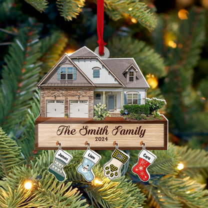 Our Family Charm Ornament - Personalized Custom Acrylic Ornament - Custom Ornament