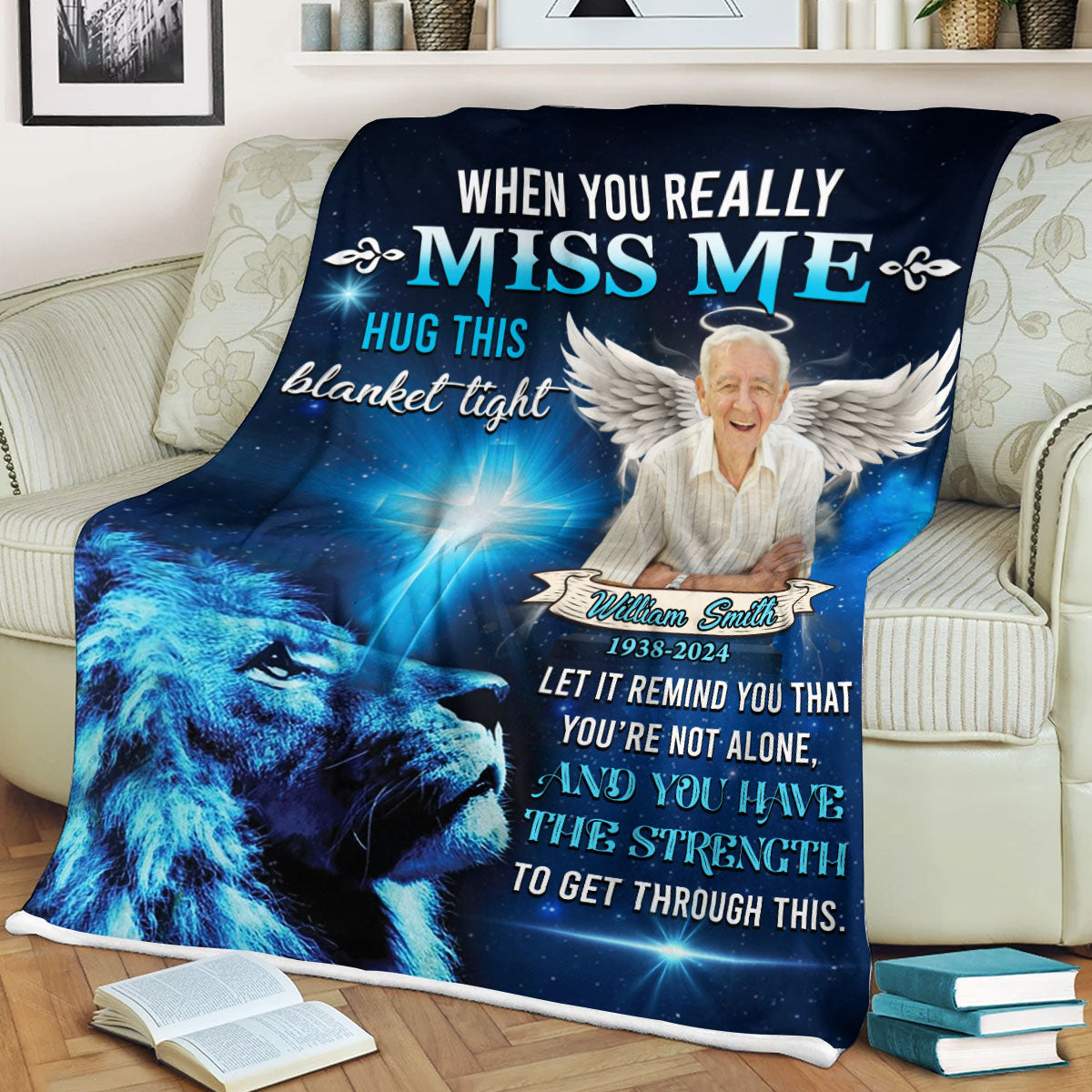 Let It Remind You That You’re  Not Alone Memorial - Remembrance Gift - Memorial Personalized Custom Blanket - Christmas Gift, Sympathy Gift