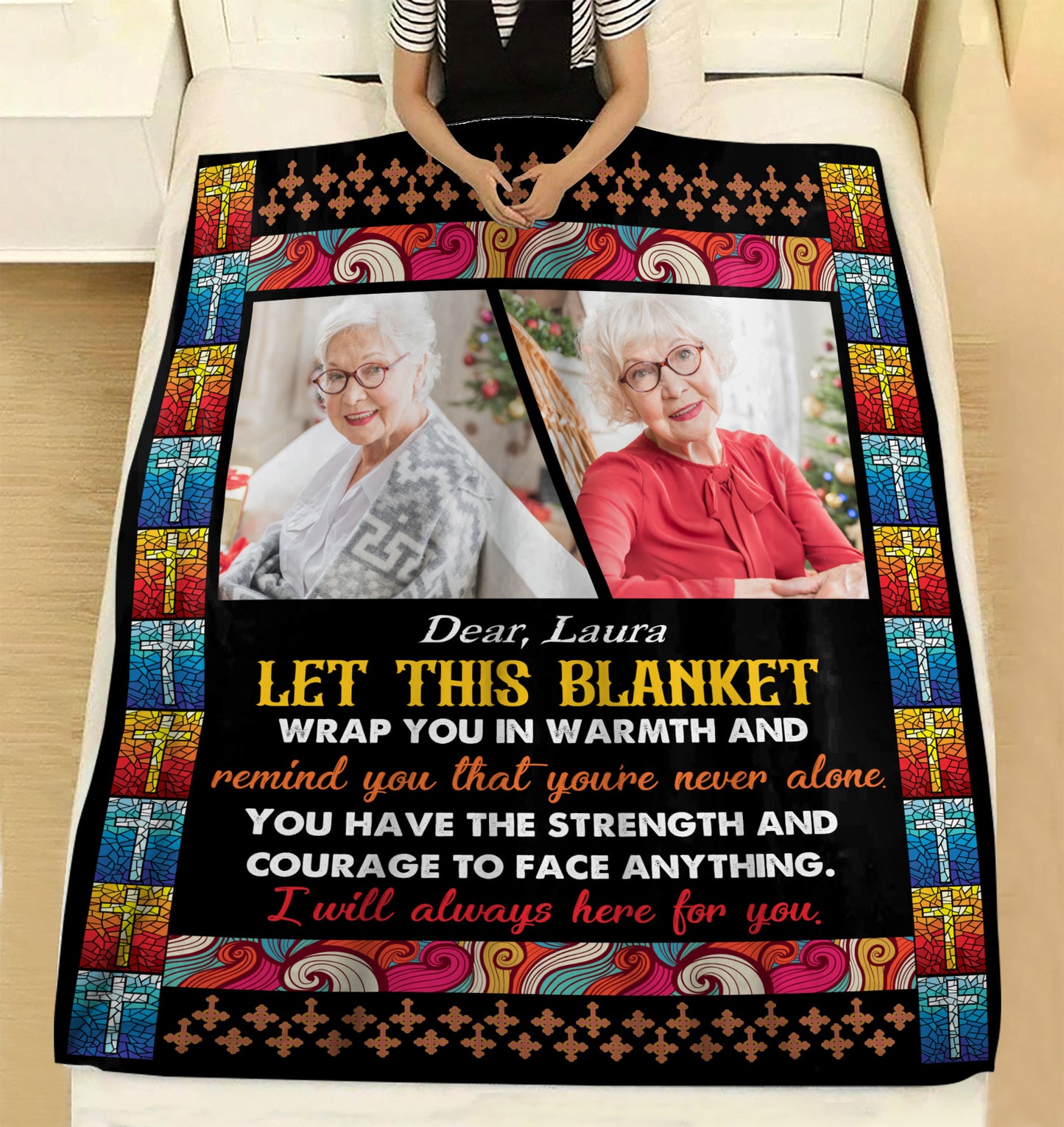 You Have The Strength and Courage Memorial Blanket Gift - Memorial Personalized Custom Blanket - Christmas Gift, Sympathy Gift