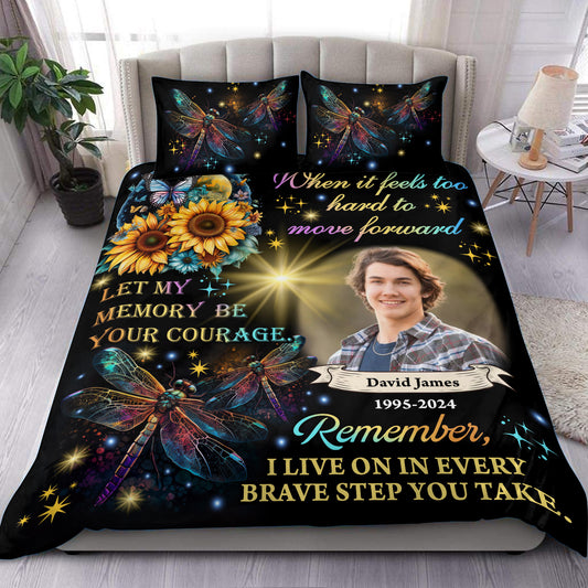 Spirit Of A Dragonfly - Memorial Personalized Custom Bedding Set - Christmas Gift, Sympathy Gift