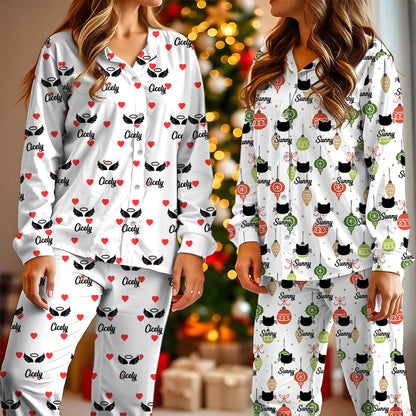 Chritsmas Icon Custom Photo Human And Pet Faces - Custom Face Pajamas Pattern - Personalized Photo Christmas Pajamas