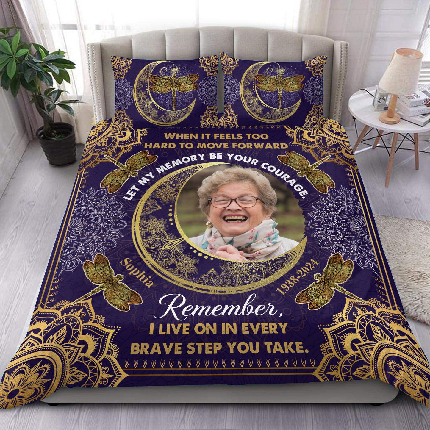 Every Brave Step You Take. Personalized Custom Bedding Set - Christmas Gift, Sympathy Gift