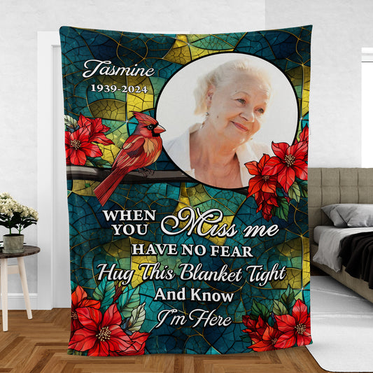 Custom Photo I'm Always With You - Remembrance Gift - Memorial Personalized Custom Blanket - Christmas Gift, Sympathy Gift