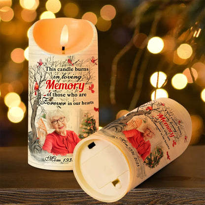 Candle Burns Your Life Was A Blessing Custom Photo Memorial - Personalized Flameless LED Candle