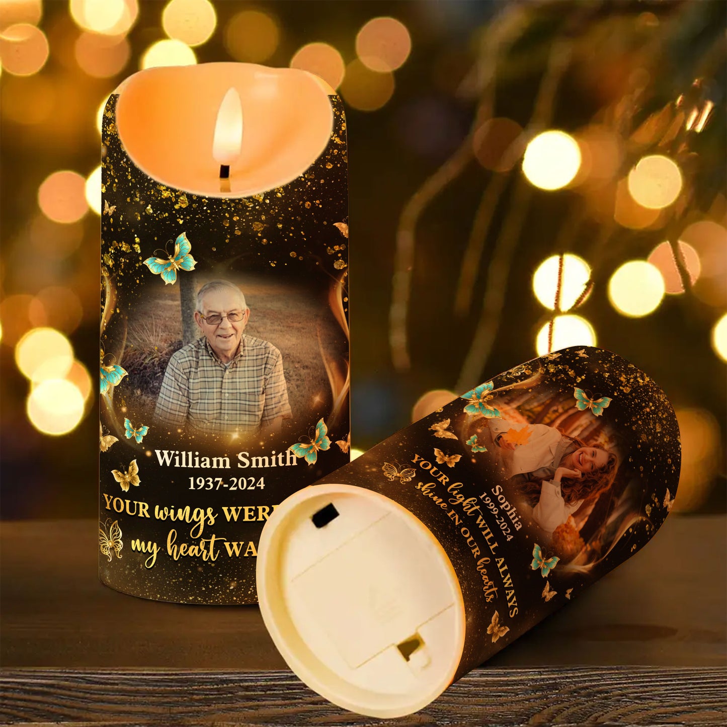 Your Light Will Always Shine In My Heart - Personalized Flameless LED Candle