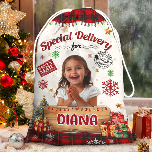 Special Christmas Custom Photo - Christmas Family Gift - Personalized Christmas Sack - Custom Christmas Bag