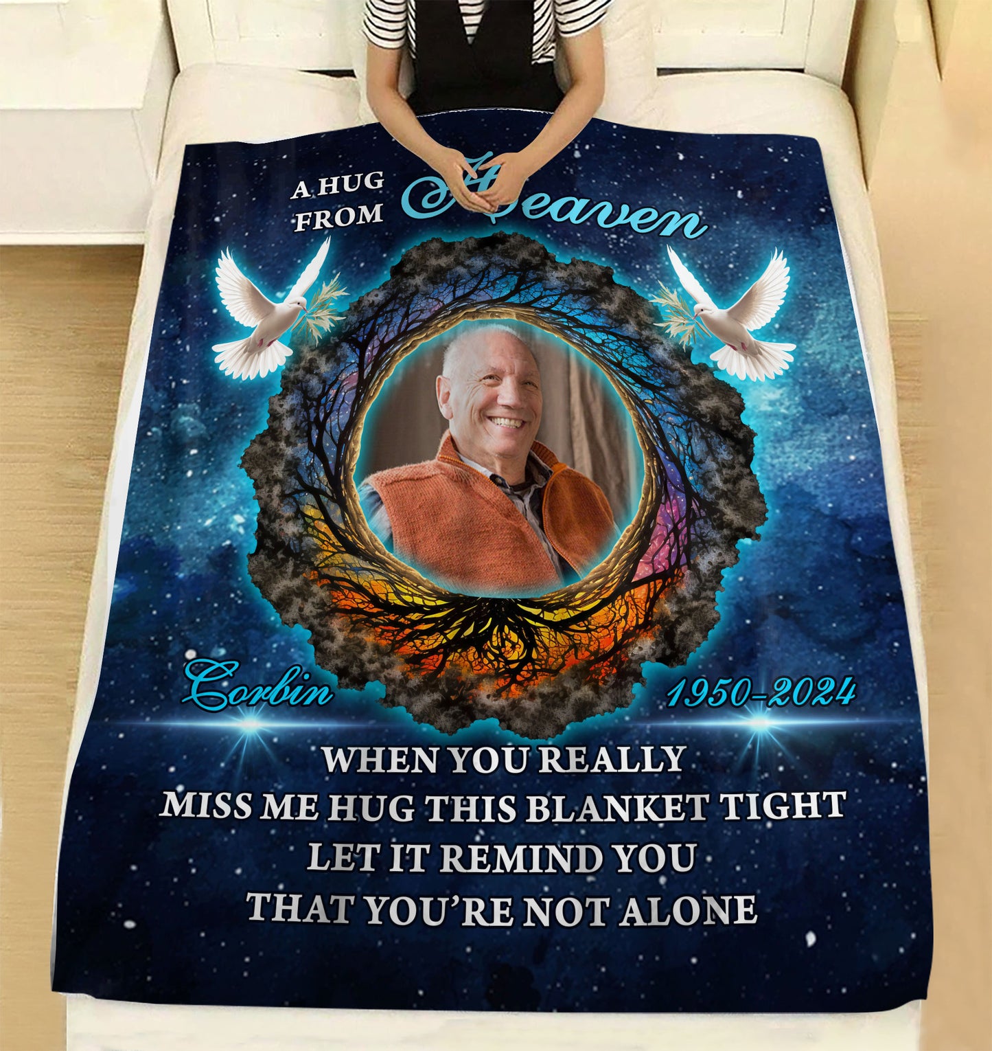 Let It Remind You Blanket Memorial - Remembrance Gift - Memorial Personalized Custom Blanket - Christmas Gift, Sympathy Gift