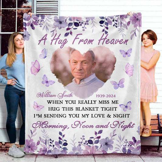 Color Butterflies Blanket Memorial - Remembrance Gift - Memorial Personalized Custom Blanket - Christmas Gift, Sympathy Gift