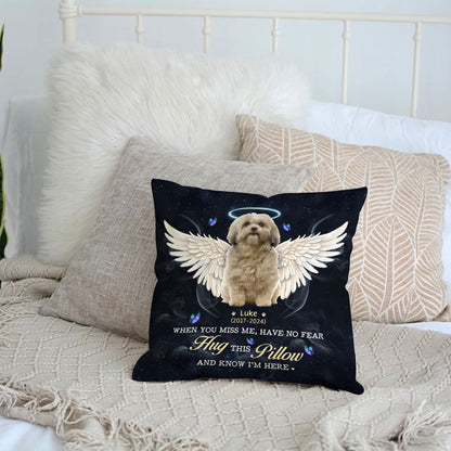 When You Miss Me Hug This Pillow - Personalized Custom Throw Pillow