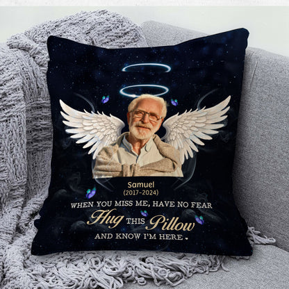 When You Miss Me Hug This Pillow - Personalized Custom Throw Pillow